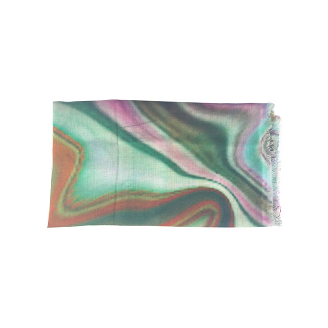 Custom printed big square 140cm Silk wool blend stola shawl