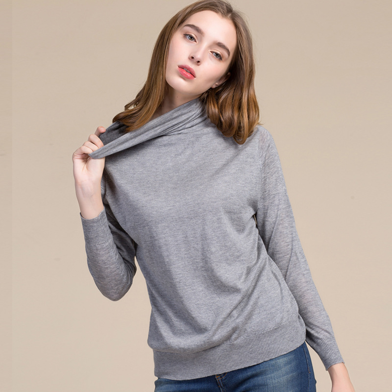 Chinese Supplier Womens Long Sleeve High Collar Turtleneck Ladies Cashmere Turtleneck Sweater