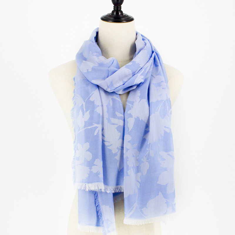 100% Sustainable Jacquard Rayon Oblong Scarf for Wholesale