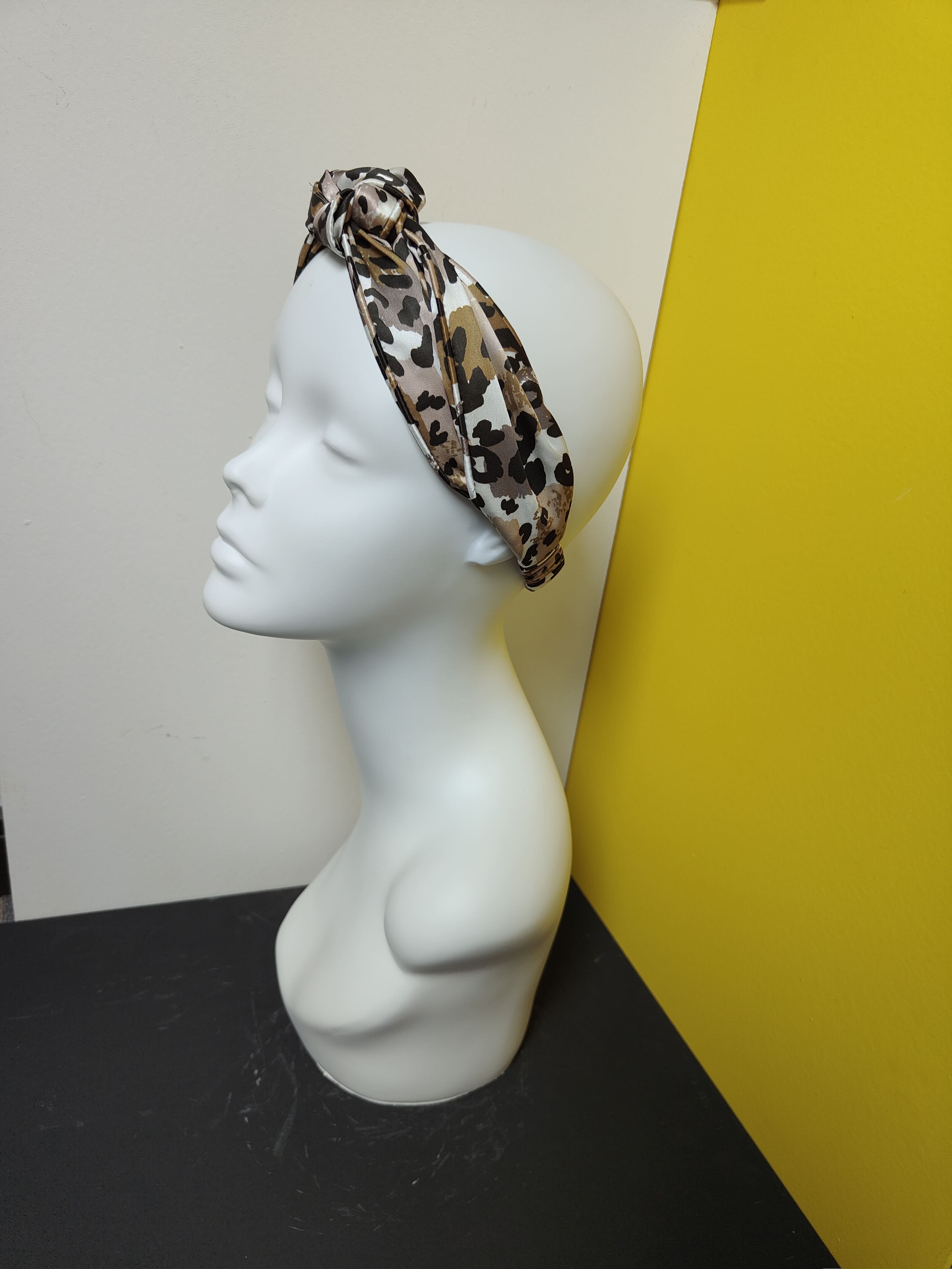 Printed Leopard Cheap 100 Mulberry Silk Headbands for Curly Hair for Wholesale