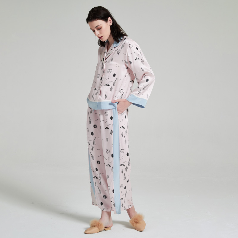 Customized Silk Pajamas Washable Silk Pajamas Set