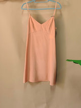 Custom Printing Mini Silk Satin SIip Dress in Orange for Women in Bulk