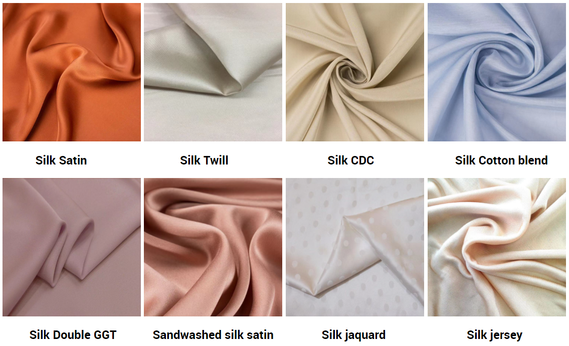 type of silk fabrics