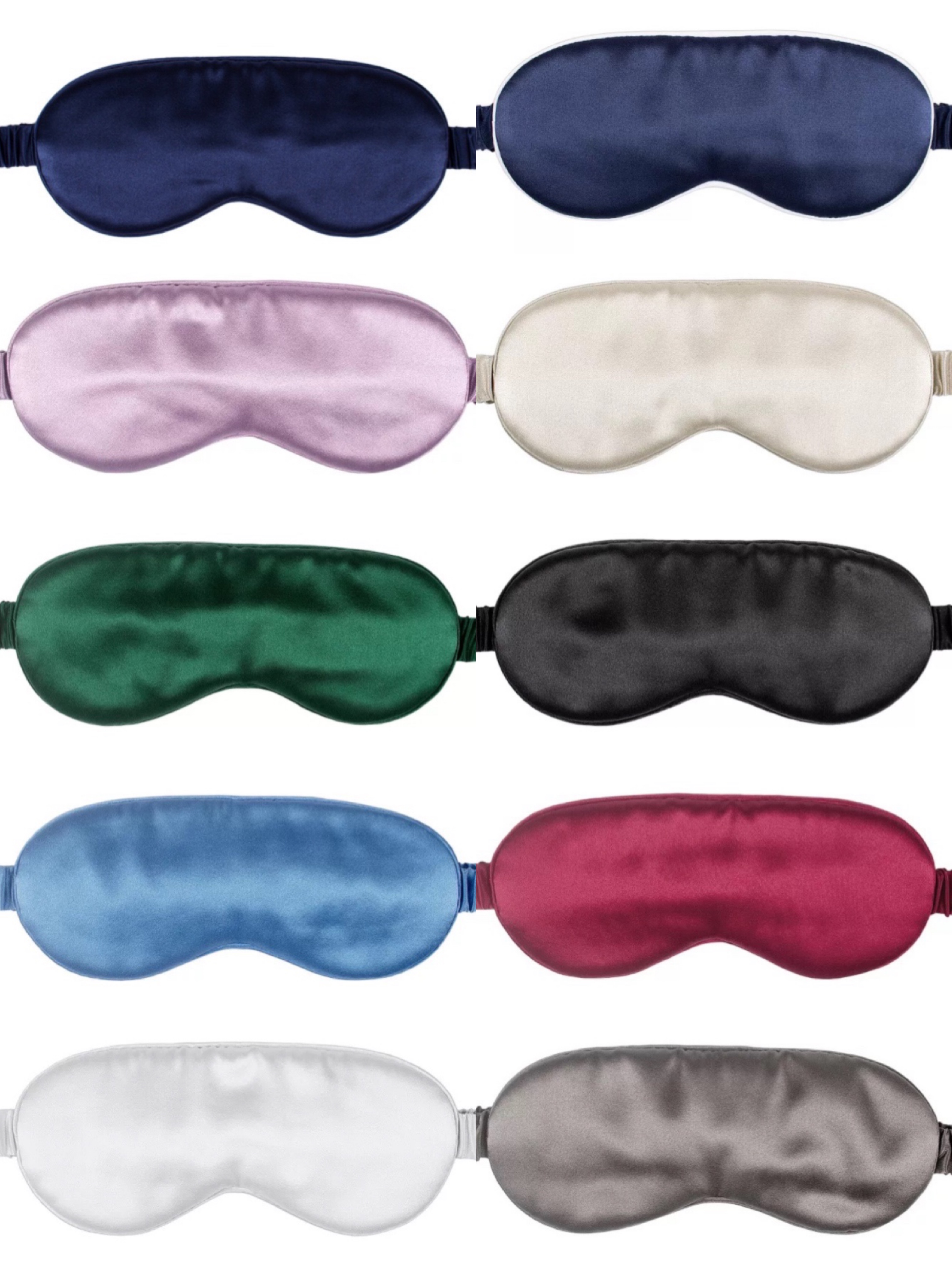 Wholesale Champagne Color Silk Eye Mask And Drawstring Pouch Bag Gift