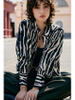 Custom Oversized 100% Pure Silk Zebra-printed Shirt For Ladies Made From China Garment Manufacturer