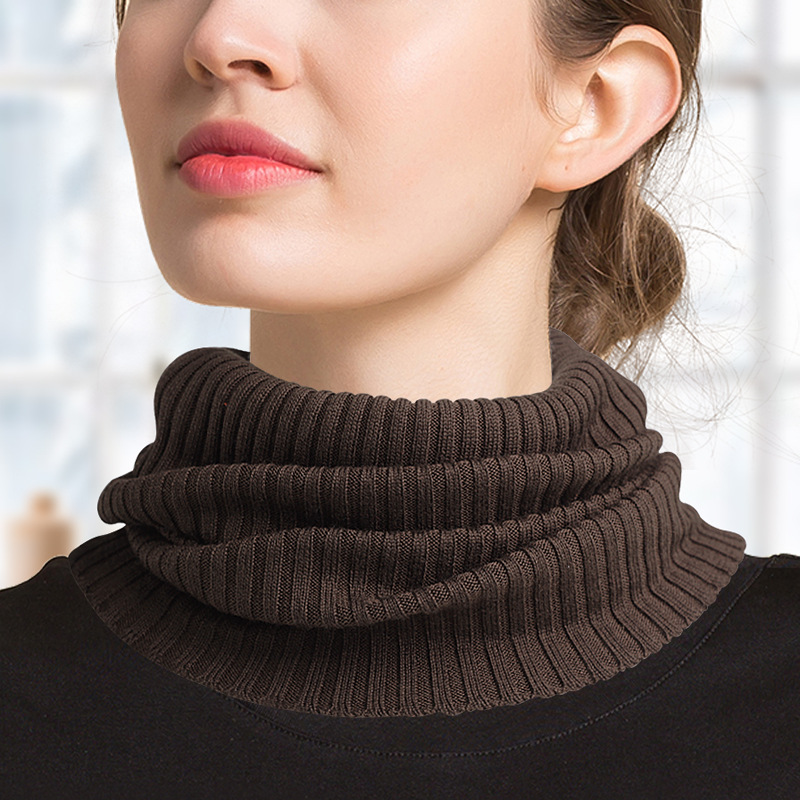 Wholesale Womens Thick Ribbed Silk Cashmere Neck Warmer Mens cashmere snood