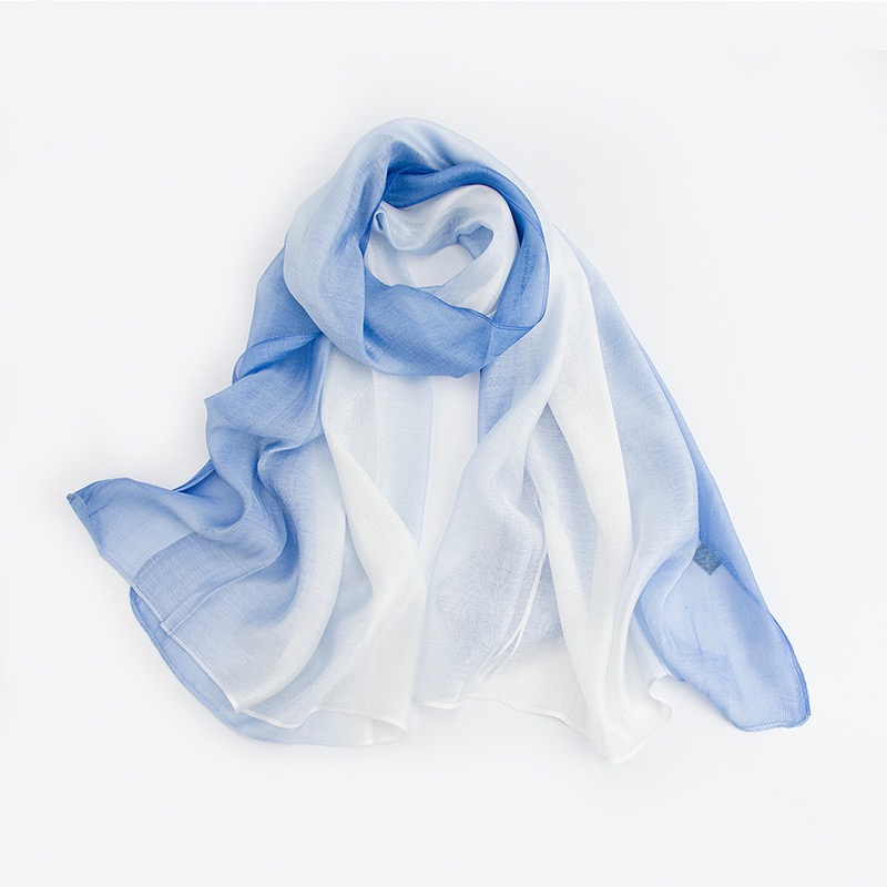 Tie Dyed Ultra Soft Silk Modal Blend Gradient Color Scarf for Summer