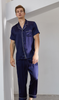 Fashion Personalised Pajama Set with Real Silk for Men's Sleepwear