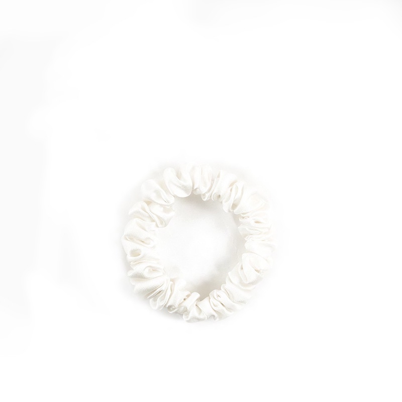 Custom Logo and Wholesale Small Size 19mm Pure Silk Hair Scrunchy for Girls